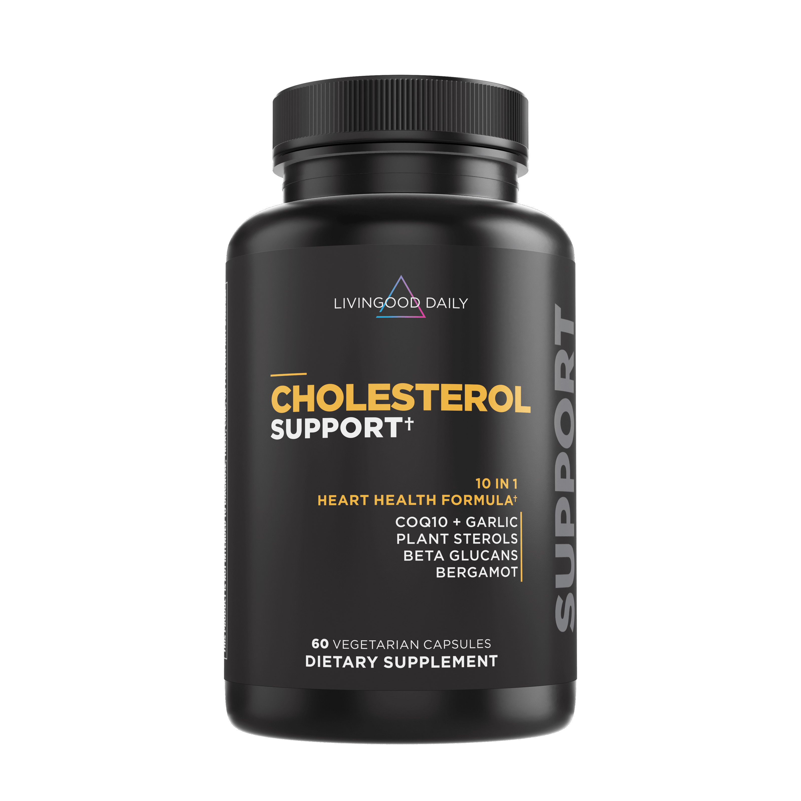 Livingood Daily Cholesterol Support dietary supplement bottle
