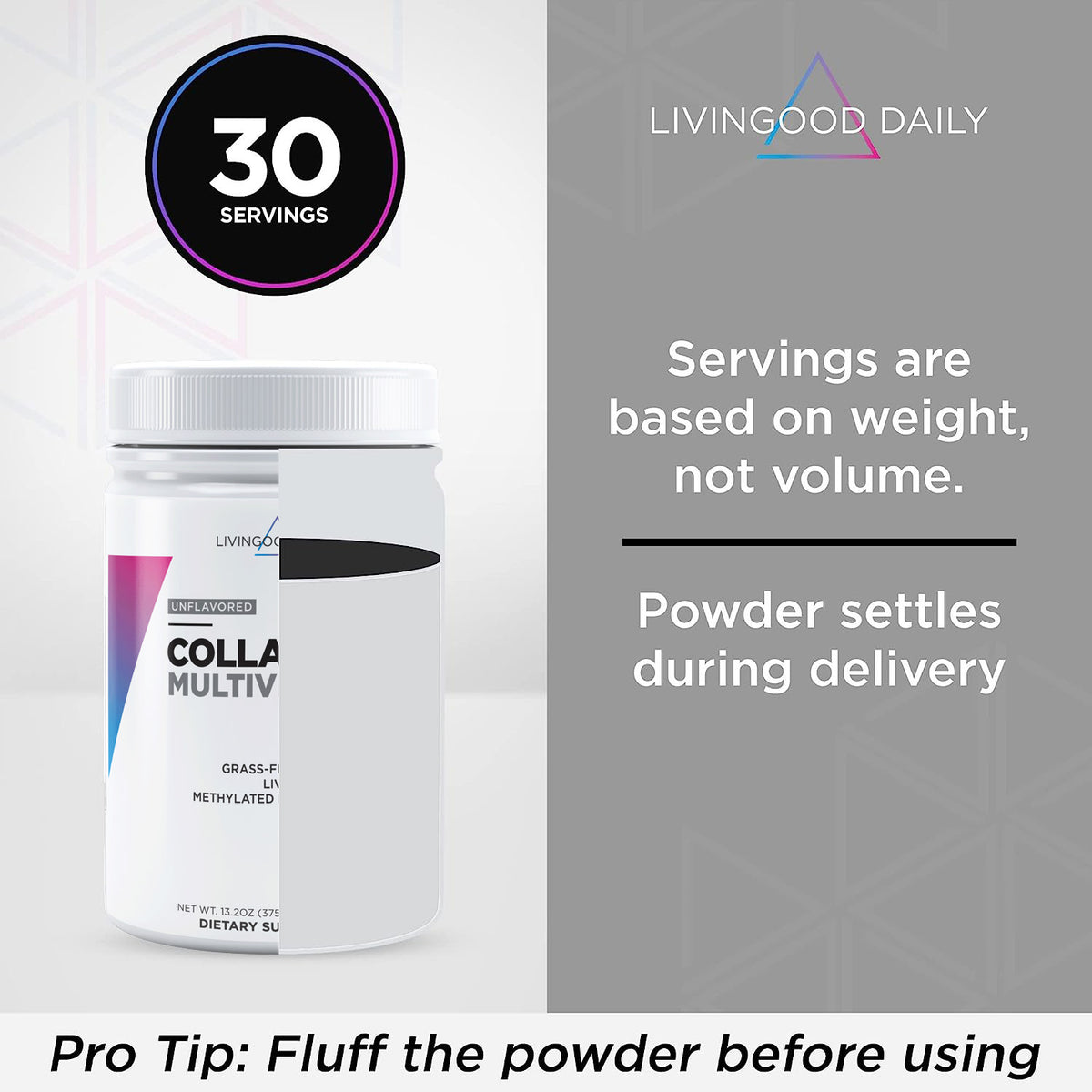 Unflavored Collagen + Multivitamin (60 Servings)