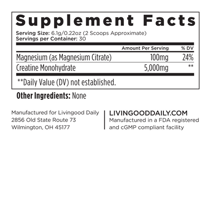 Livingood Daily Creatine + Magnesium (2-Pack)
