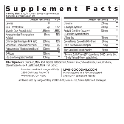 Livingood Daily Electrolytes + Energyze (Berry Frost)