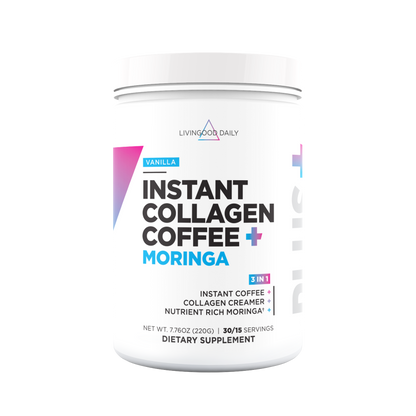 Livingood Daily Instant Vanilla Collagen Coffee + Moringa