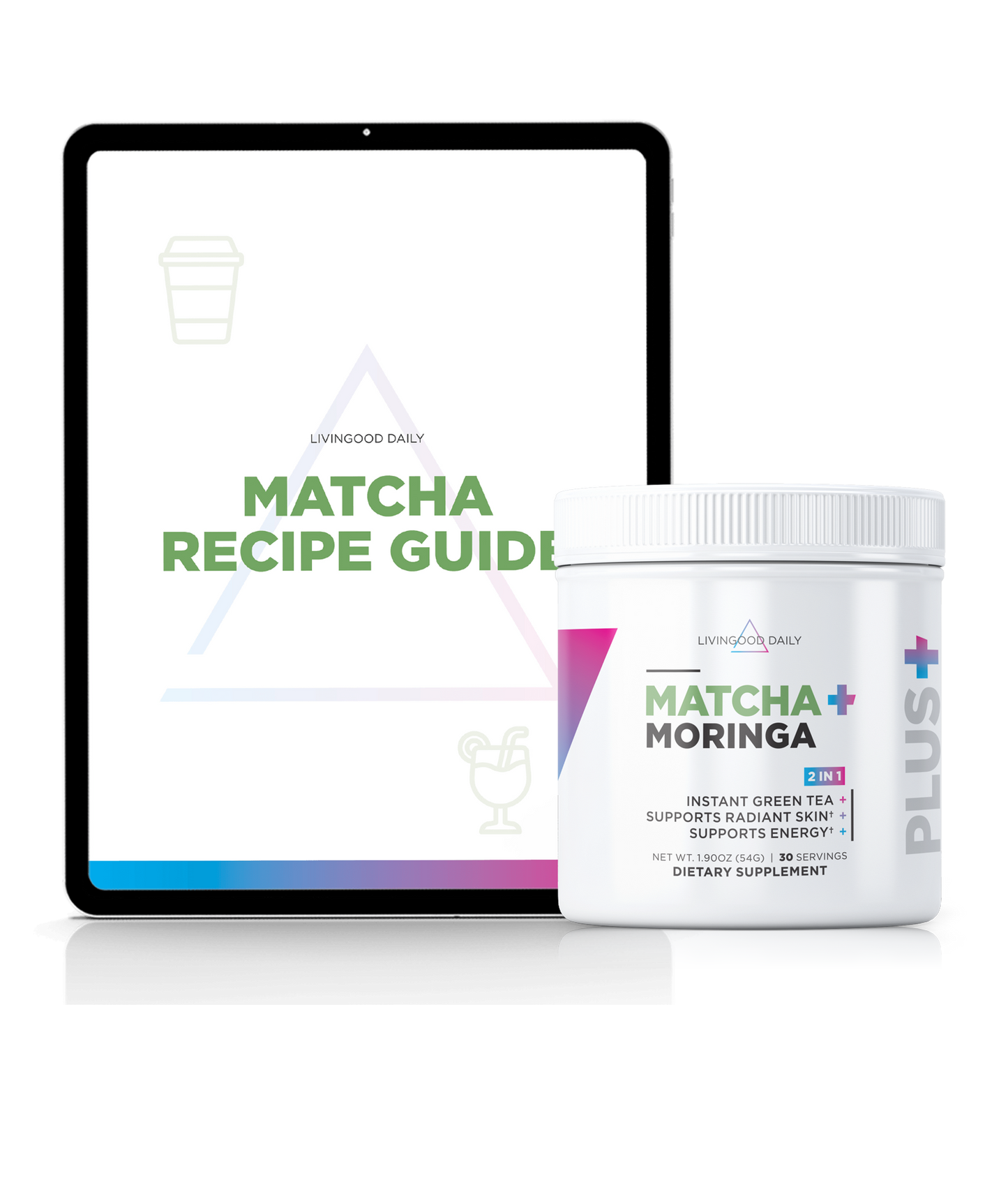 Livingood Daily Matcha + Moringa (2-Pack)